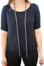 Load image into Gallery viewer, Paparazzi SCARFed for Attention - Gunmetal