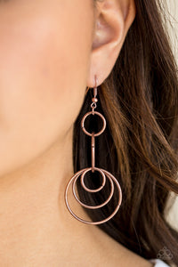 Paparazzi Accessories - Chic Circles - Copper