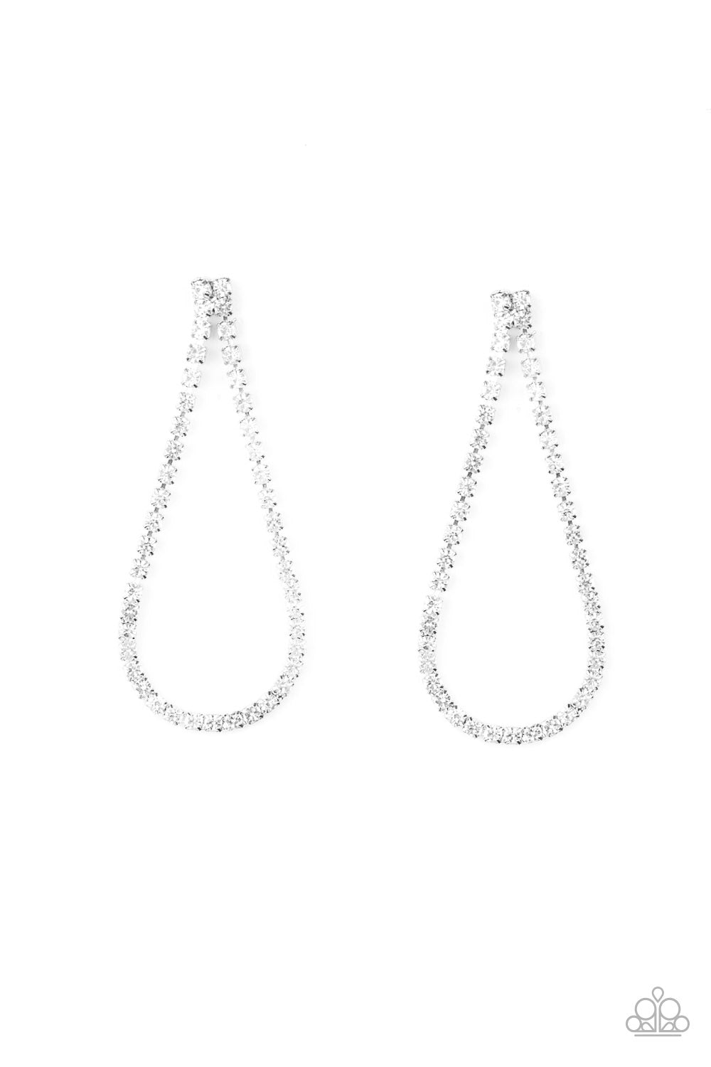 Paparazzi Accessories - Diamond Drops - White