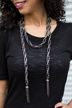 Load image into Gallery viewer, Paparazzi SCARFed for Attention - Gunmetal

