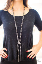 Load image into Gallery viewer, Paparazzi SCARFed for Attention - Gunmetal
