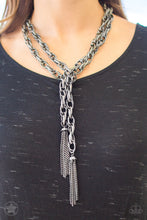 Load image into Gallery viewer, Paparazzi SCARFed for Attention - Gunmetal
