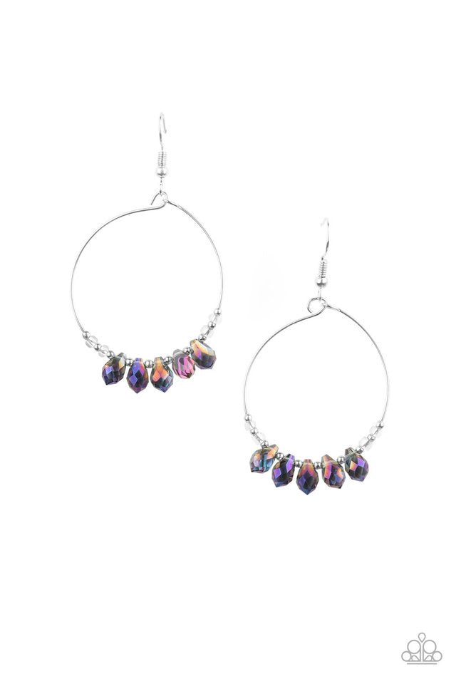 Paparazzi Holographic Hoops - Purple