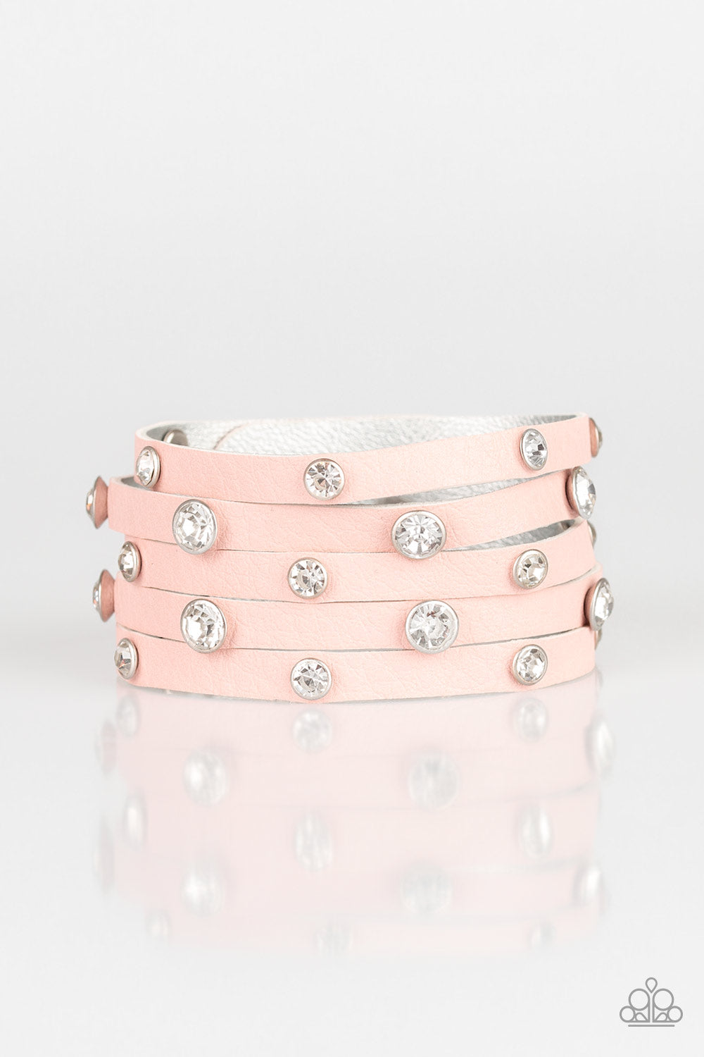 Paparazzi-Accessories-Rhinestone Reputation - Pink