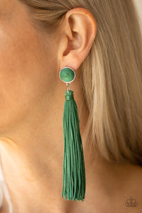 Paparazzi Accessories-Tightrope Tassel - Green