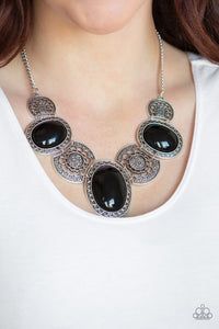 Paparazzi Accessories-The Medallion-aire - Black