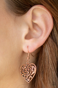 Paparazzi Accessories-The Truth HEARTS - Copper