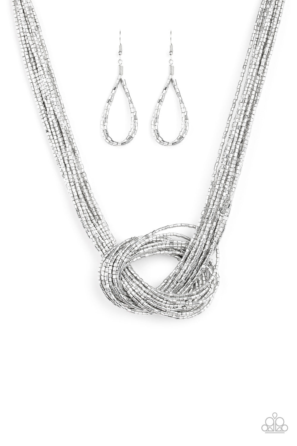 Paparazzi Accessories - Knotted Knockout - Silver