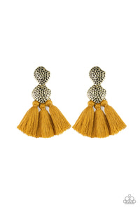 Paparazzi Accessories-Tenacious Tassel - Yellow