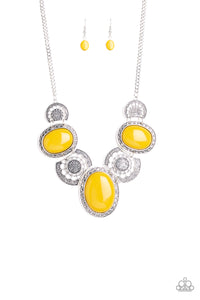 Paparazzi Accessories-The Medallion-aire - Yellow