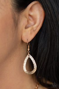 Paparazzi Accessories-Teardrop Tempest - Gold