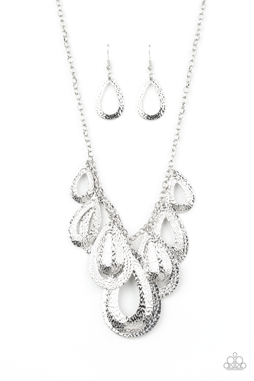 Paparazzi Accessories-Teardrop Tempest - Silver