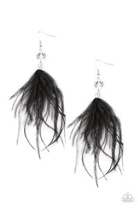 Paparazzi Accessories - Feathered Flamboyance - Black