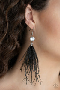 Paparazzi Accessories - Feathered Flamboyance - Black