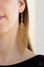 Load image into Gallery viewer, Paparazzi Accessories - Feather Fantasy - Gold
