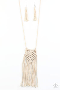 Paparazzi Accessories - Macrame Mantra - White