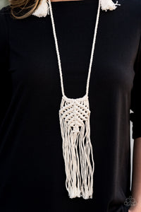 Paparazzi Accessories - Macrame Mantra - White