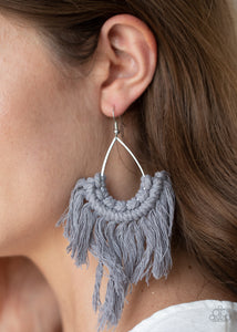 Paparazzi-Accessories-Wanna Piece Of MACRAME? - Silver