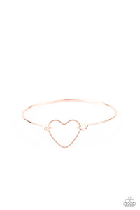 Paparazzi Accessories - Make Yourself HEART - Rose Gold