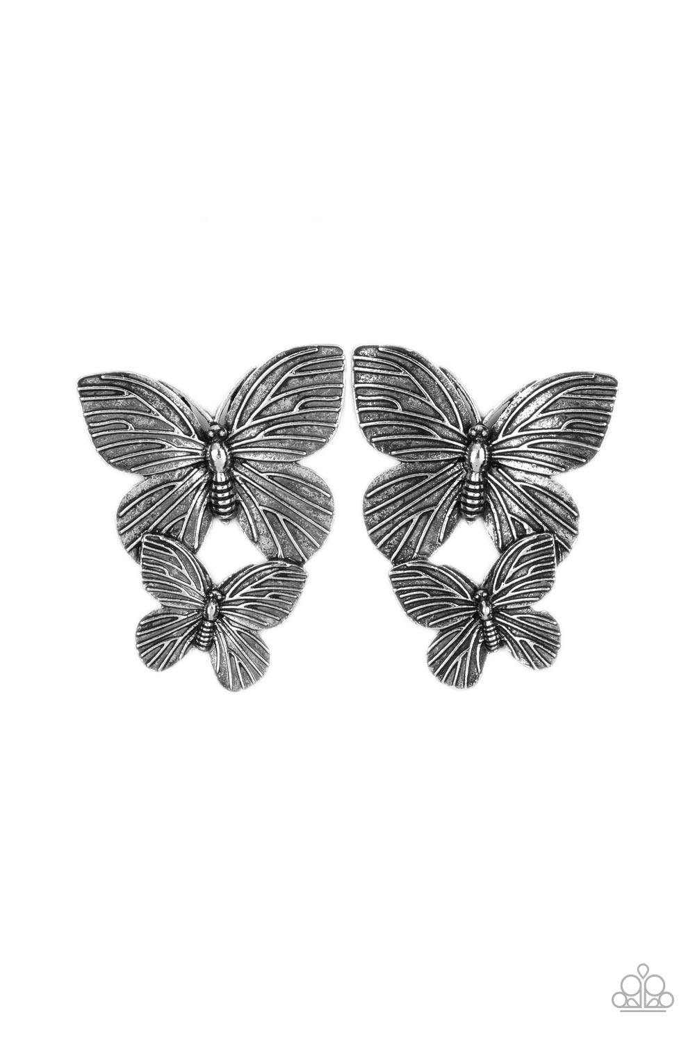 Paparazzi Accessories - Blushing Butterflies - Silver