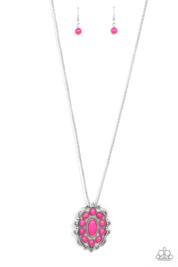 Paparazzi Accessories - Mojave Medallion - Pink