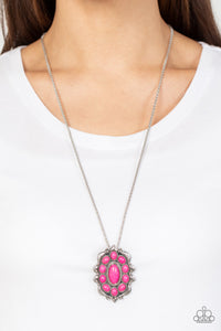 Paparazzi Accessories - Mojave Medallion - Pink