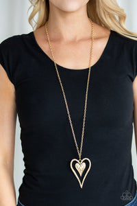 Paparazzi Accessories - Hardened Hearts - Gold