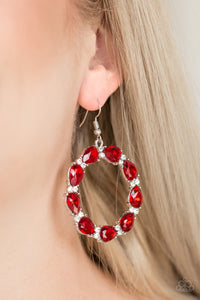 Paparazzi Accessories - Ring Around The Rhinestones - Red