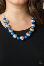 Load image into Gallery viewer, Paparazzi Accessories-Top Pop - Blue &amp; Silver
