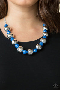 Paparazzi Accessories-Top Pop - Blue & Silver