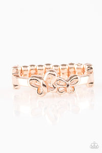 Paparazzi Accessories - Butterfly Blessing - Rose Gold